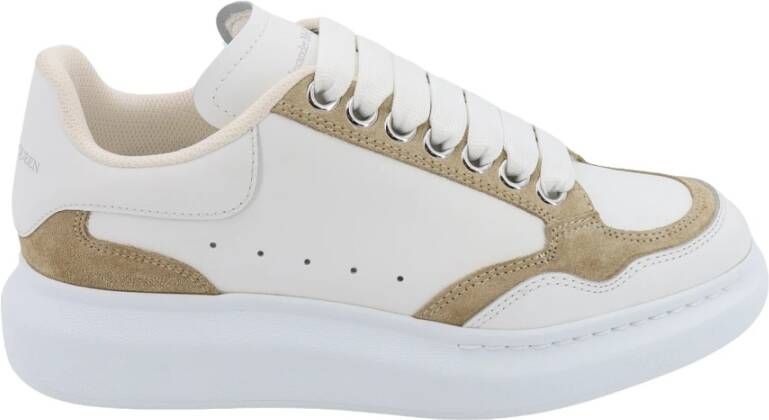 alexander mcqueen Oversized sneakers van leer en suède White Dames