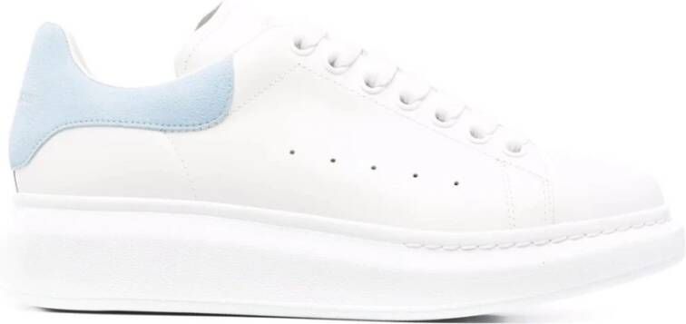 Alexander mcqueen Wit Poederblauw Leren Oversized Sneakers White Dames