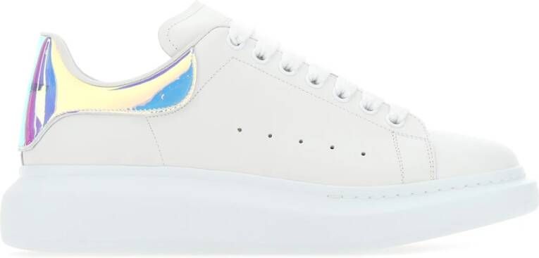 Alexander mcqueen Witte leren sneakers met oleografische PVC-hak White Heren