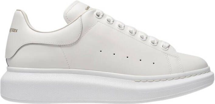 Alexander mcqueen Witte Leren Lage Sneakers Green Dames Schoenen