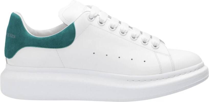 Alexander mcqueen Oversized Teal Leren Sneaker White Heren