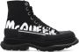 Alexander mcqueen Plateau Sneakers met wit logo print Black Dames - Thumbnail 5