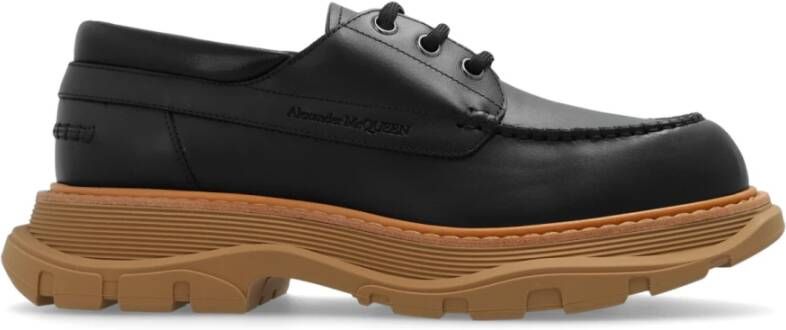 Alexander mcqueen Plateauschoenen met vetersluiting Black Heren