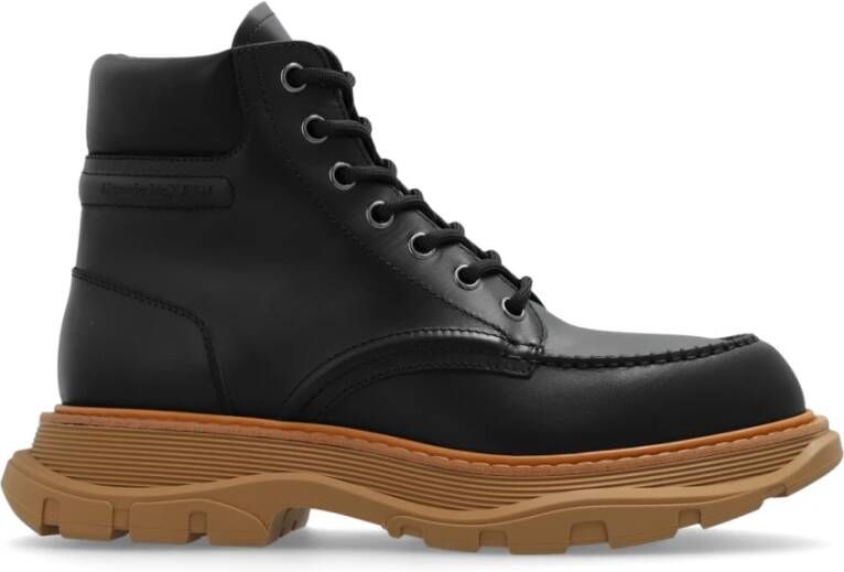 Alexander mcqueen Plateauschoenen met vetersluiting Black Heren