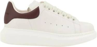 Alexander mcqueen Witte Sneakers met Bordeaux Hiel White Dames