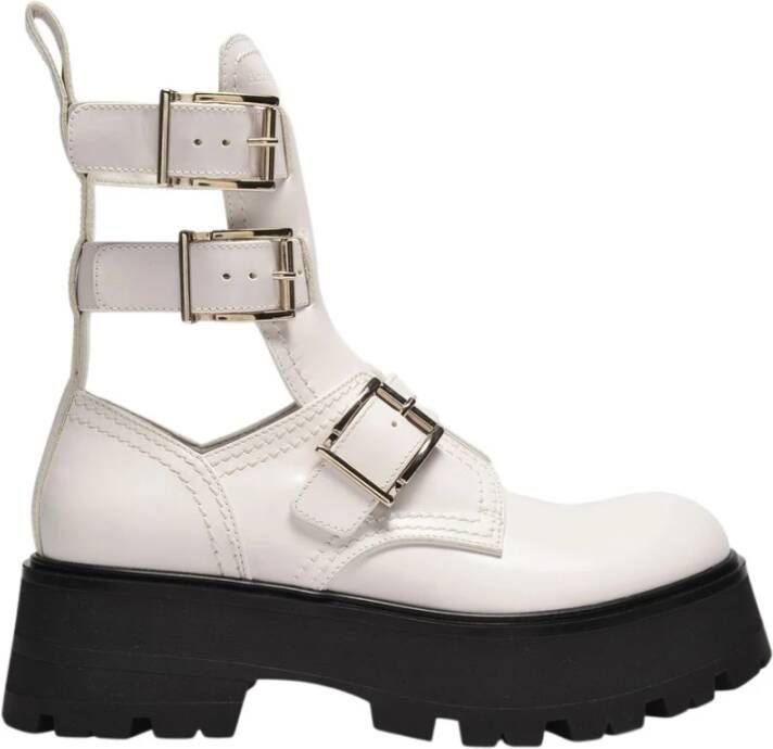 Alexander mcqueen Platformschoenen in wit leer Wit Dames