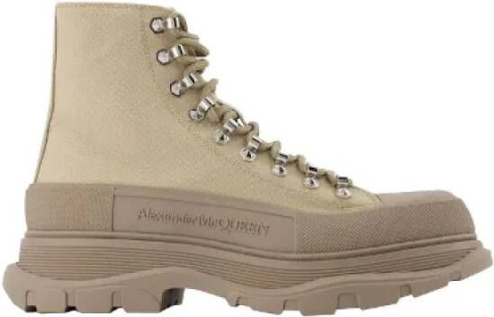 Alexander McQueen Pre-owned Canvas boots Beige Heren