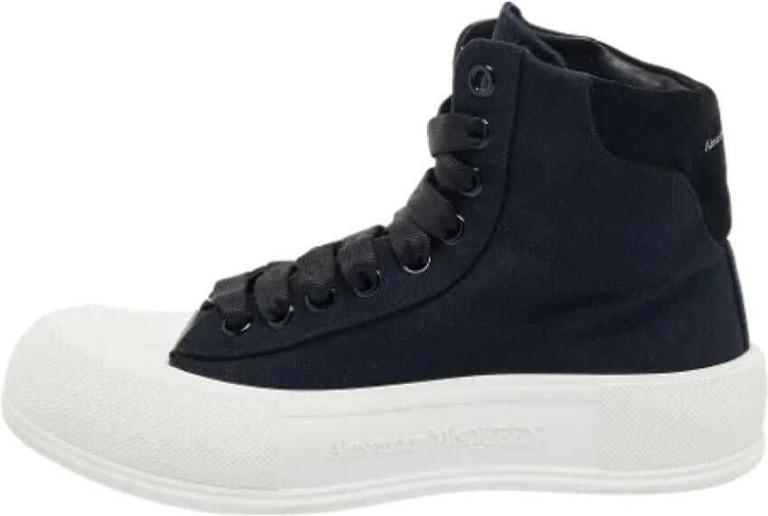 Alexander McQueen Pre-owned Denim sneakers Blue Dames