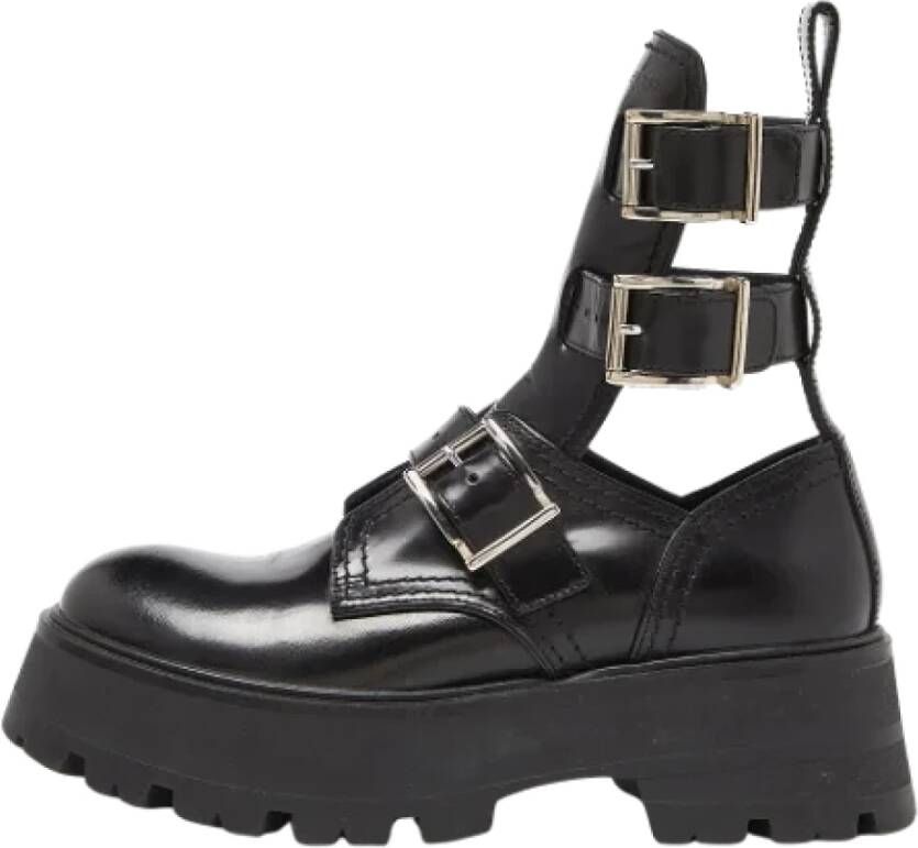 Alexander McQueen Pre-owned Leather boots Black Dames