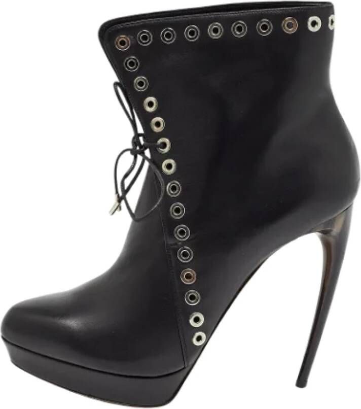 Alexander McQueen Pre-owned Leather boots Black Dames