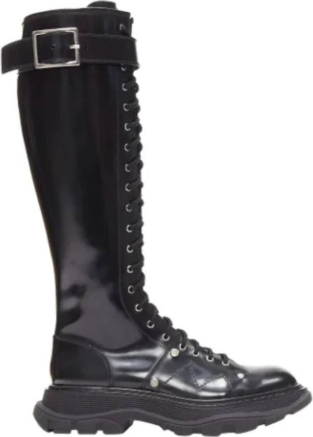 Alexander McQueen Pre-owned Leather boots Black Dames