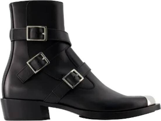 Alexander McQueen Pre-owned Leather boots Black Heren