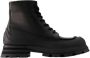 Alexander McQueen Pre-owned Leather boots Black Heren - Thumbnail 1