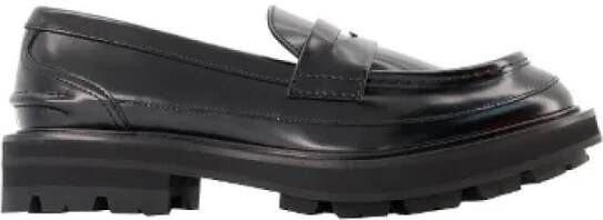 Alexander McQueen Pre-owned Leather flats Black Dames