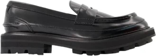 Alexander McQueen Pre-owned Leather flats Black Dames