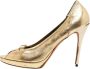 Alexander McQueen Pre-owned Leather heels Yellow Dames - Thumbnail 1