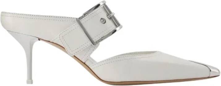 Alexander McQueen Pre-owned Leather mules White Dames