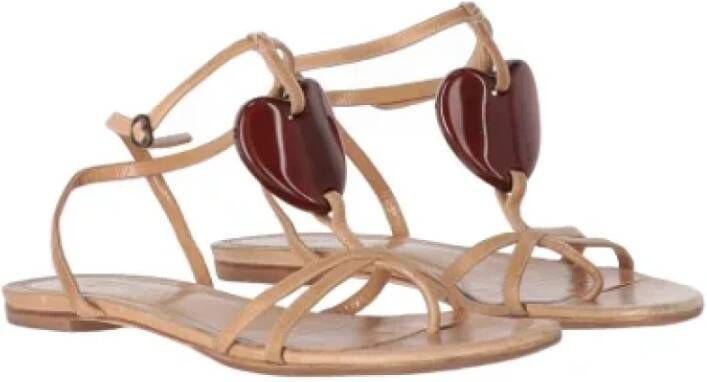 Alexander McQueen Pre-owned Leather sandals Beige Dames