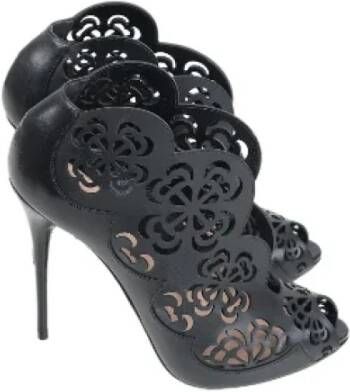 Alexander McQueen Pre-owned Leather sandals Black Dames