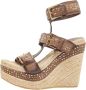 Alexander McQueen Pre-owned Leather sandals Brown Dames - Thumbnail 1