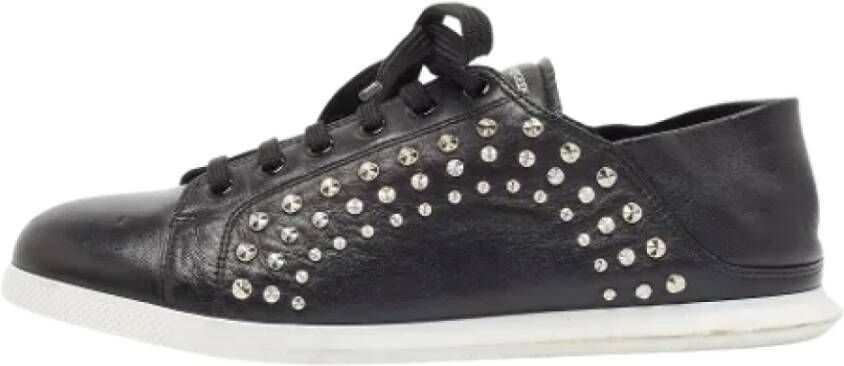 Alexander McQueen Pre-owned Leather sneakers Black Dames