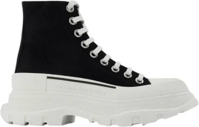 Alexander McQueen Pre-owned Leather sneakers Black Dames