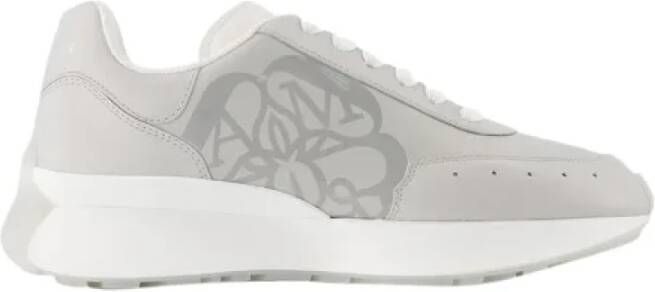 Alexander McQueen Pre-owned Leather sneakers Gray Heren