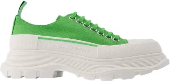 Alexander McQueen Pre-owned Leather sneakers Green Dames