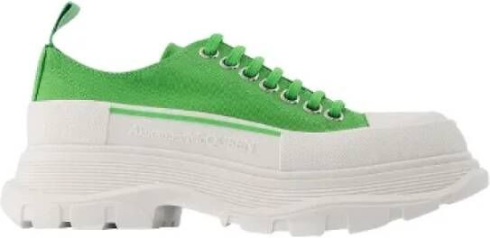 Alexander McQueen Pre-owned Leather sneakers Green Dames