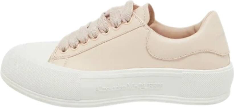 Alexander McQueen Pre-owned Leather sneakers Pink Dames