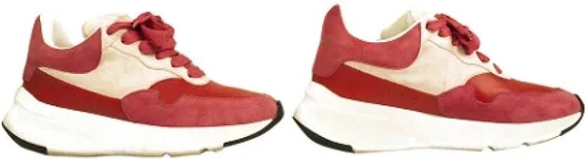 Alexander McQueen Pre-owned Leather sneakers Red Dames