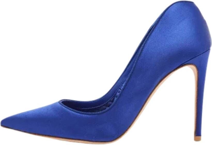 Alexander McQueen Pre-owned Satin heels Blue Dames