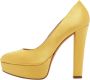 Alexander McQueen Pre-owned Satin heels Yellow Dames - Thumbnail 1