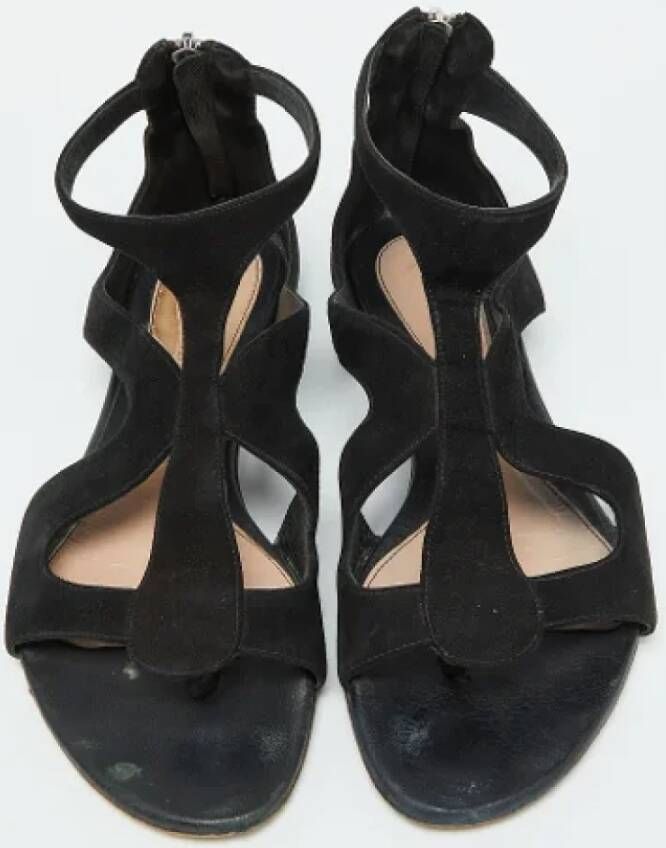 Alexander McQueen Pre-owned Suede flats Black Dames