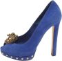 Alexander McQueen Pre-owned Suede heels Blue Dames - Thumbnail 1