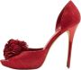 Alexander McQueen Pre-owned Suede heels Red Dames - Thumbnail 1