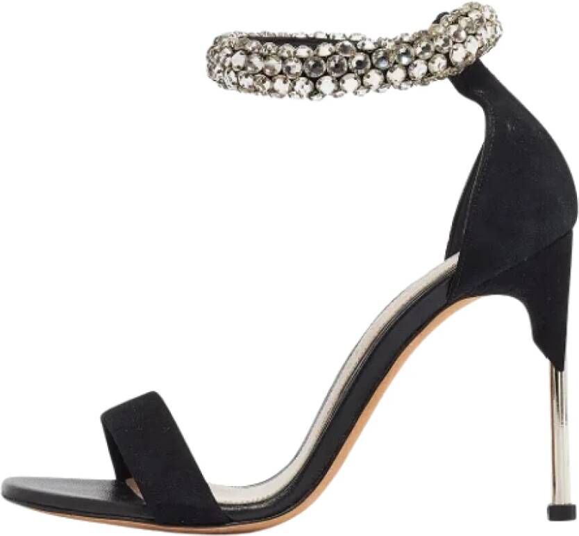 Alexander McQueen Pre-owned Suede sandals Black Dames