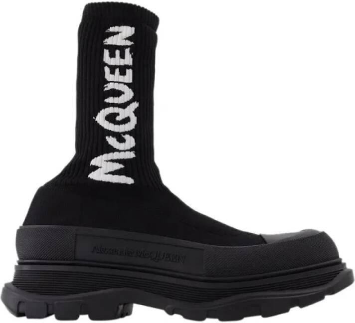 Alexander McQueen Pre-owned Viscose boots Black Heren