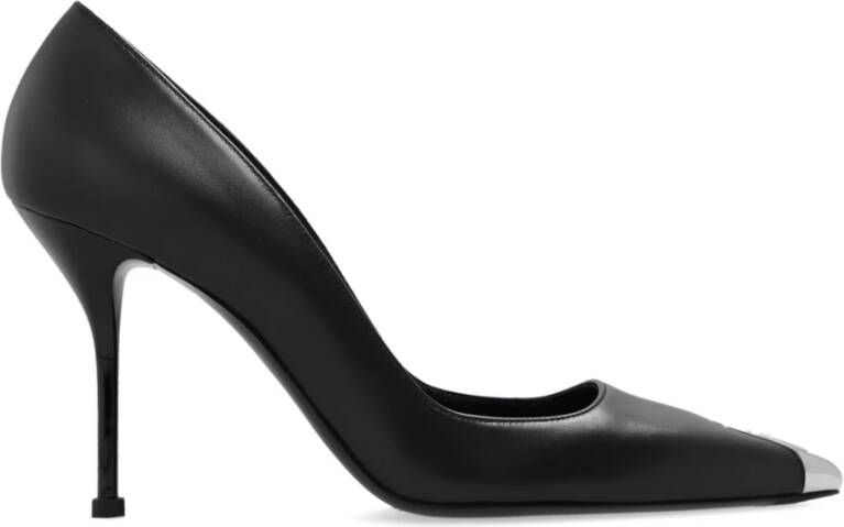 Alexander mcqueen Zwarte leren Punk pumps Hakhoogte: 9 cm Black Dames