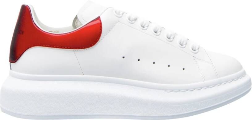 Alexander mcqueen Rode Reflecterende Oversized Sneakers White Dames