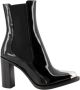 Alexander mcqueen Zwarte leren hoge hak laarzen Black Dames - Thumbnail 1