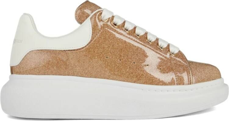 Alexander mcqueen Rose Gold Lace-Up Sneakers Yellow Dames