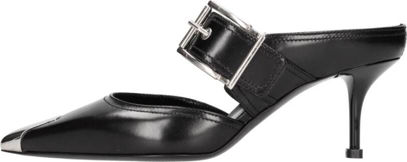 Alexander mcqueen Buckle -riem puntige hakken Zwart Dames