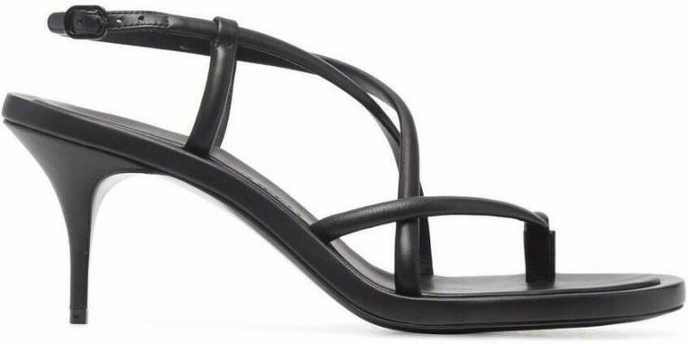 Alexander mcqueen Bovenste en dus sandalen in zwart leer Zwart Dames