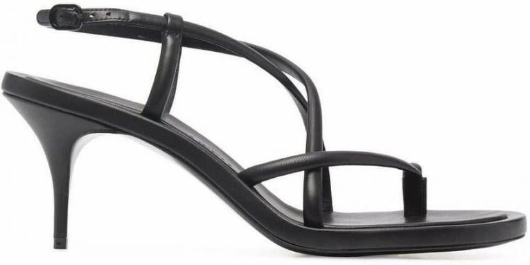 Alexander mcqueen Bovenste en dus sandalen in zwart leer Zwart Dames