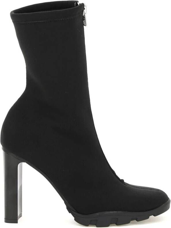 Alexander mcqueen Stijlvolle Neopreen Leren Laarzen Black Dames