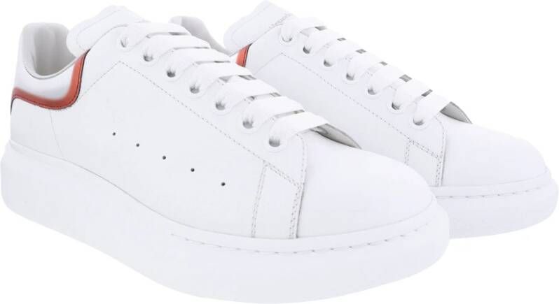 Alexander mcqueen Leren Sneakers met Rubberen Zool White Heren