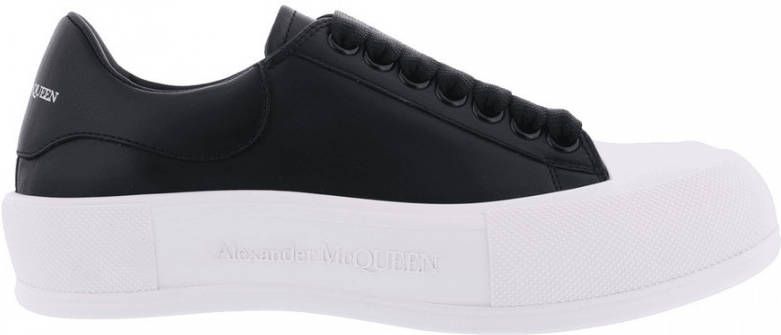 Alexander mcqueen Deck Lace Up Plimsoll sneaker van canvas met kalfssuède details