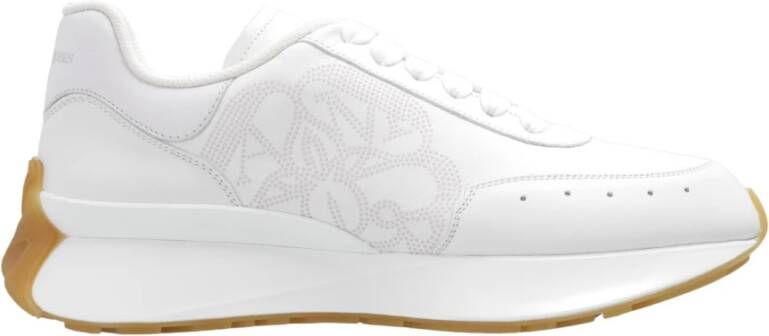 Alexander mcqueen Witte Leren Modieuze Sneakers voor Dames White Dames