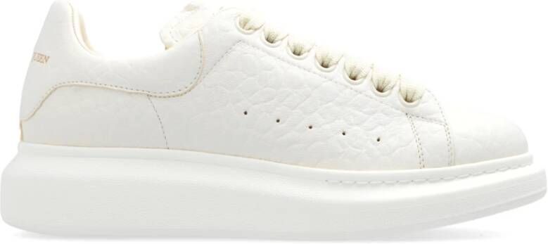 Alexander mcqueen Witte Leren Sneakers Ronde Neus White Dames